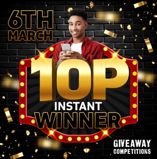 10p Instant winner - 131 Chances to win