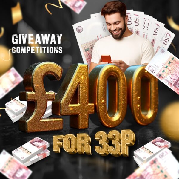 Win £400 for 33p